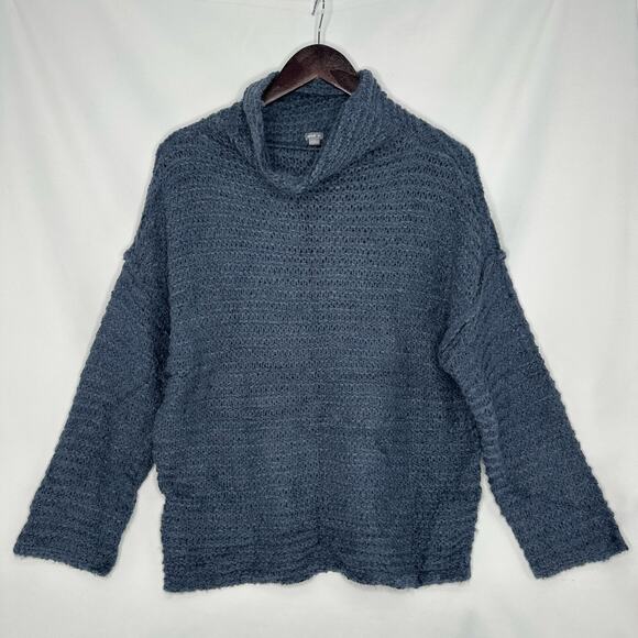 Aerie Cowl Neck Sweater Small Blue Cozy Casual Oversized Normcore Basic Boho - Picture 1 of 4